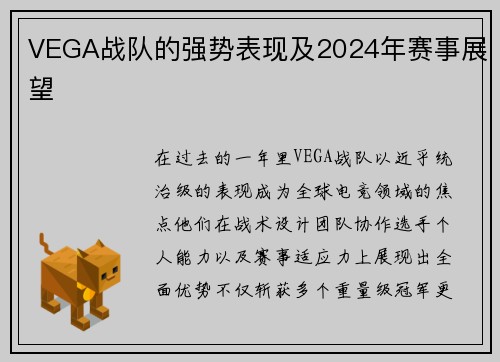 VEGA战队的强势表现及2024年赛事展望